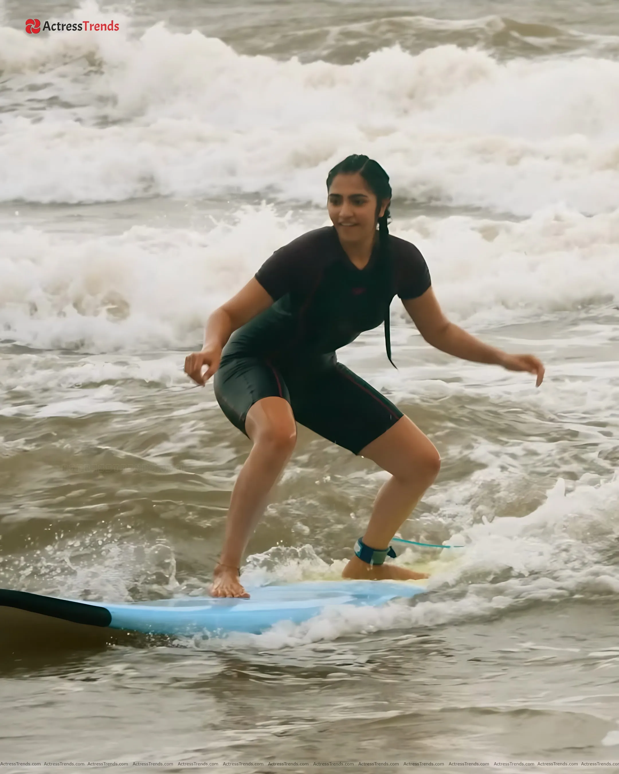 Rukmini Vasanth Wet Curvy Beach NinnanuNodia Song Stills