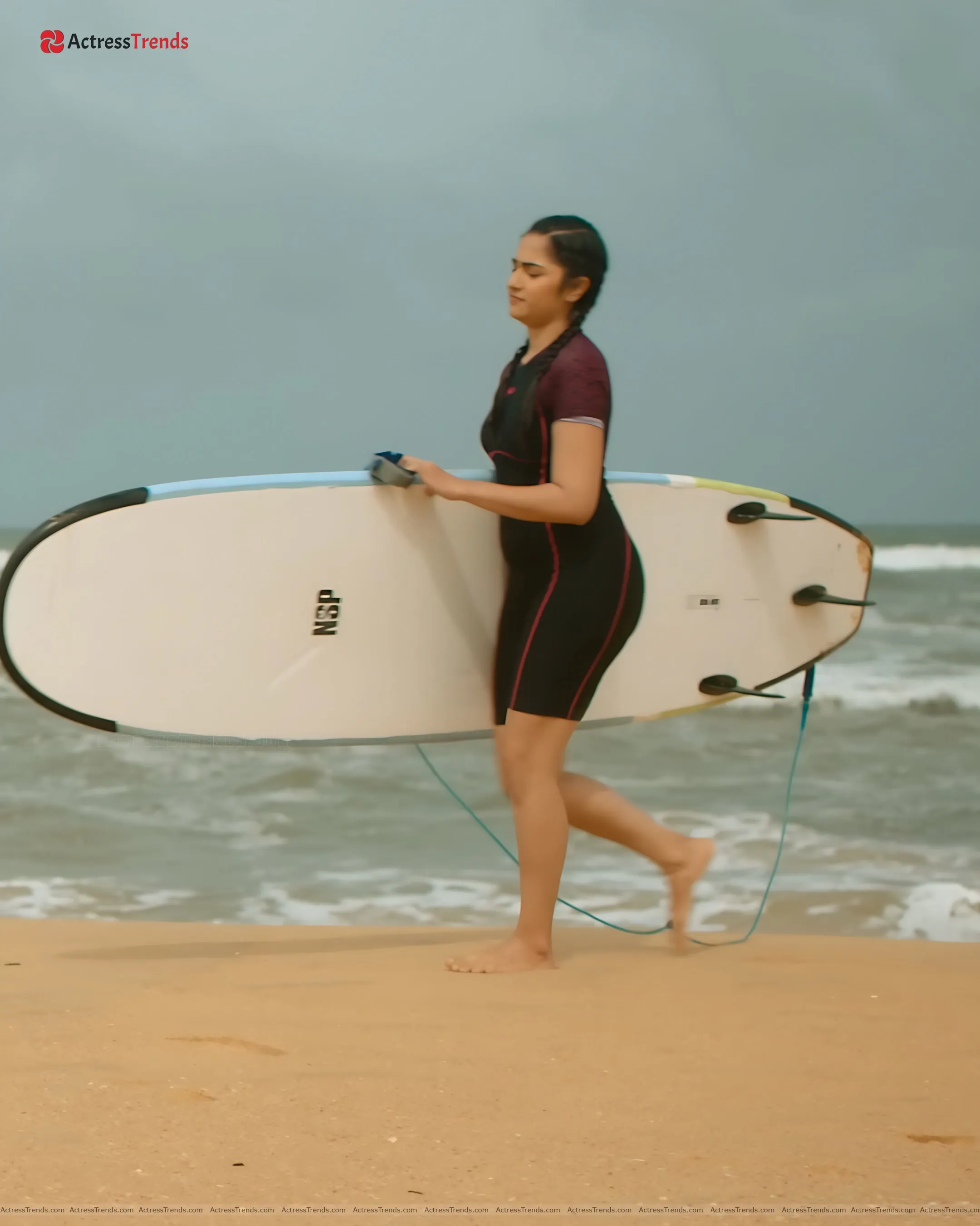 Rukmini Vasanth Cute Wet Gym Style Beach