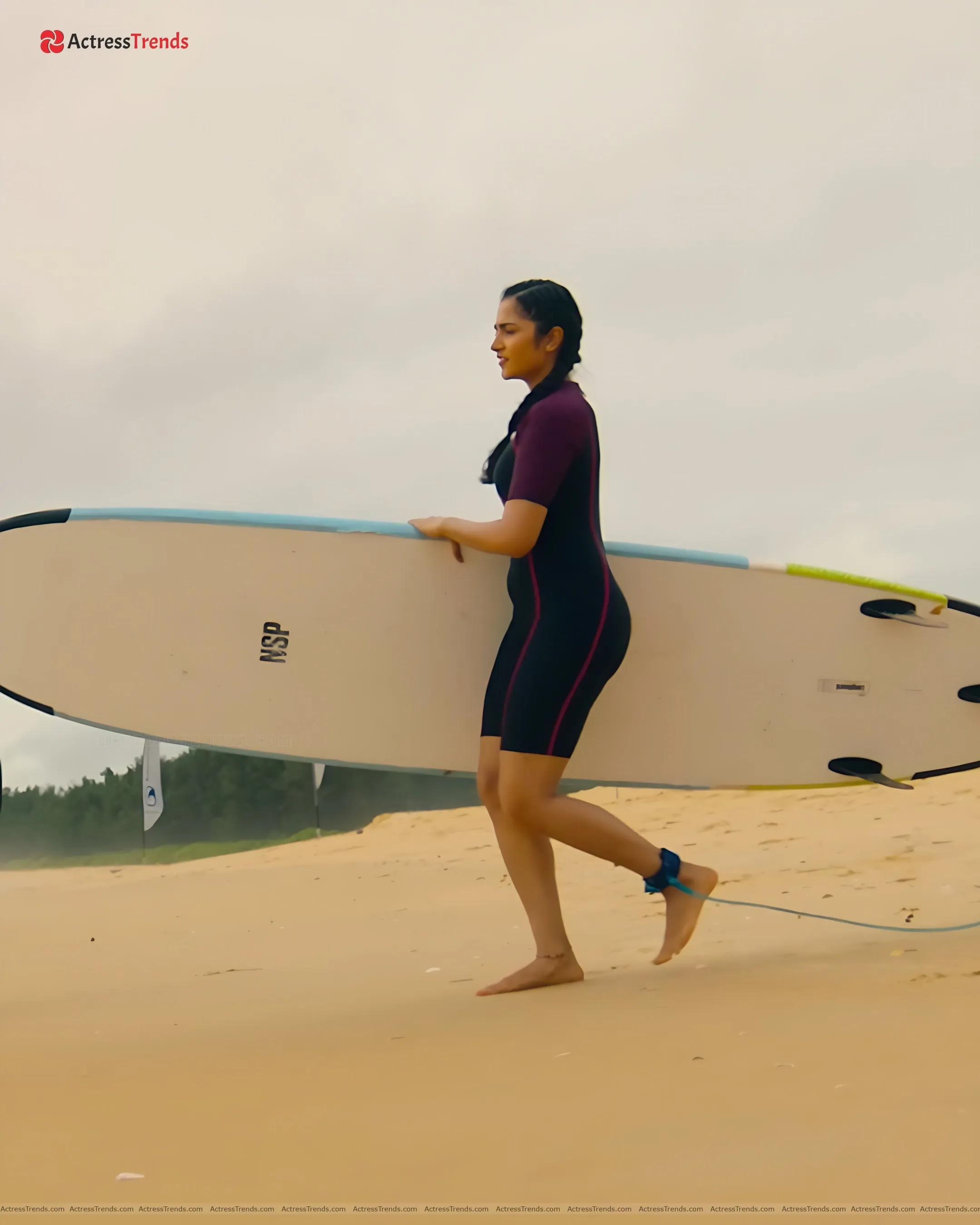 Rukmini Vasanth Cute Gym Style Tight Fitting Beach