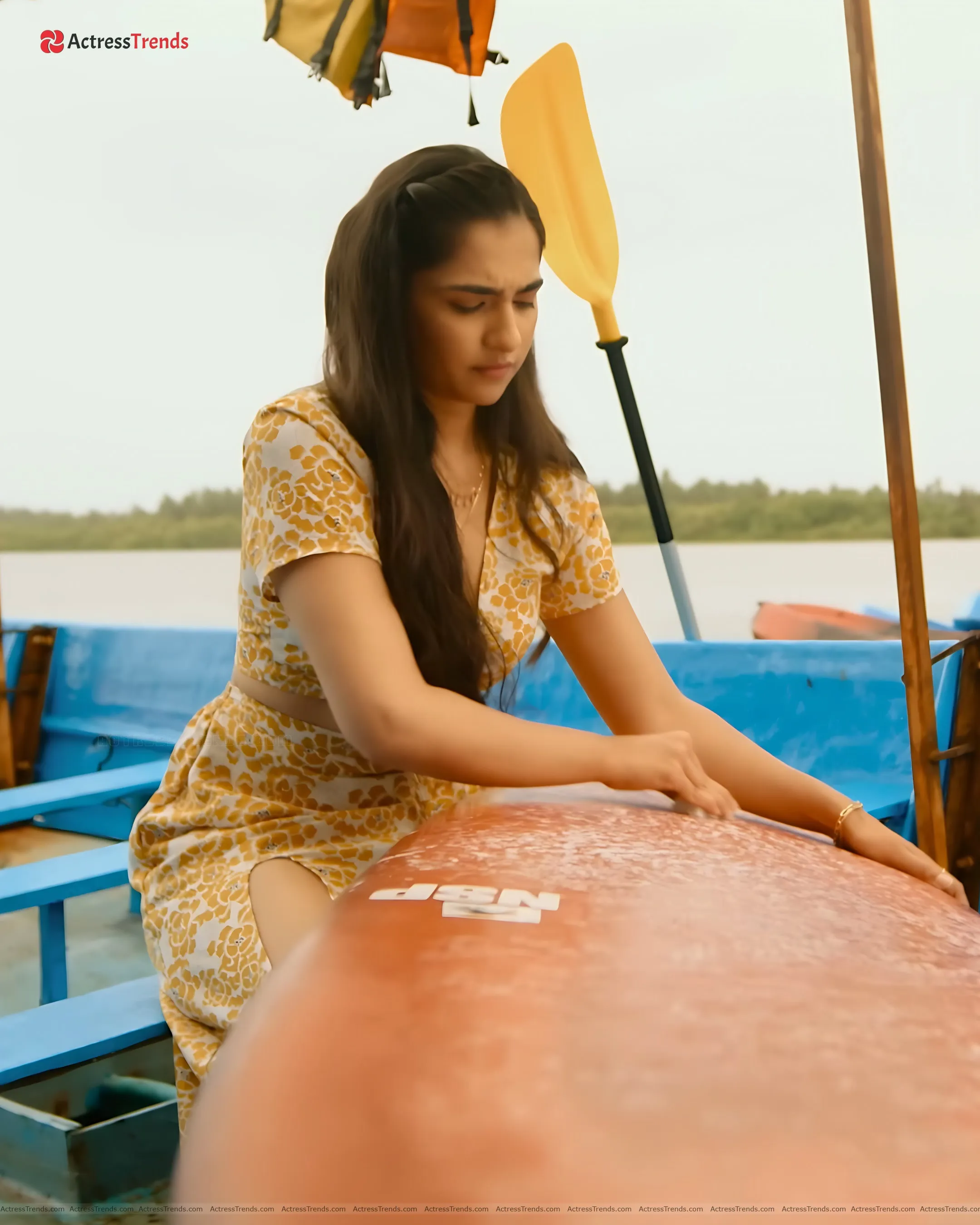 Rukmini Vasanth Yellow Dress Cute Beautiful Face NinnanuNodia Song Stills