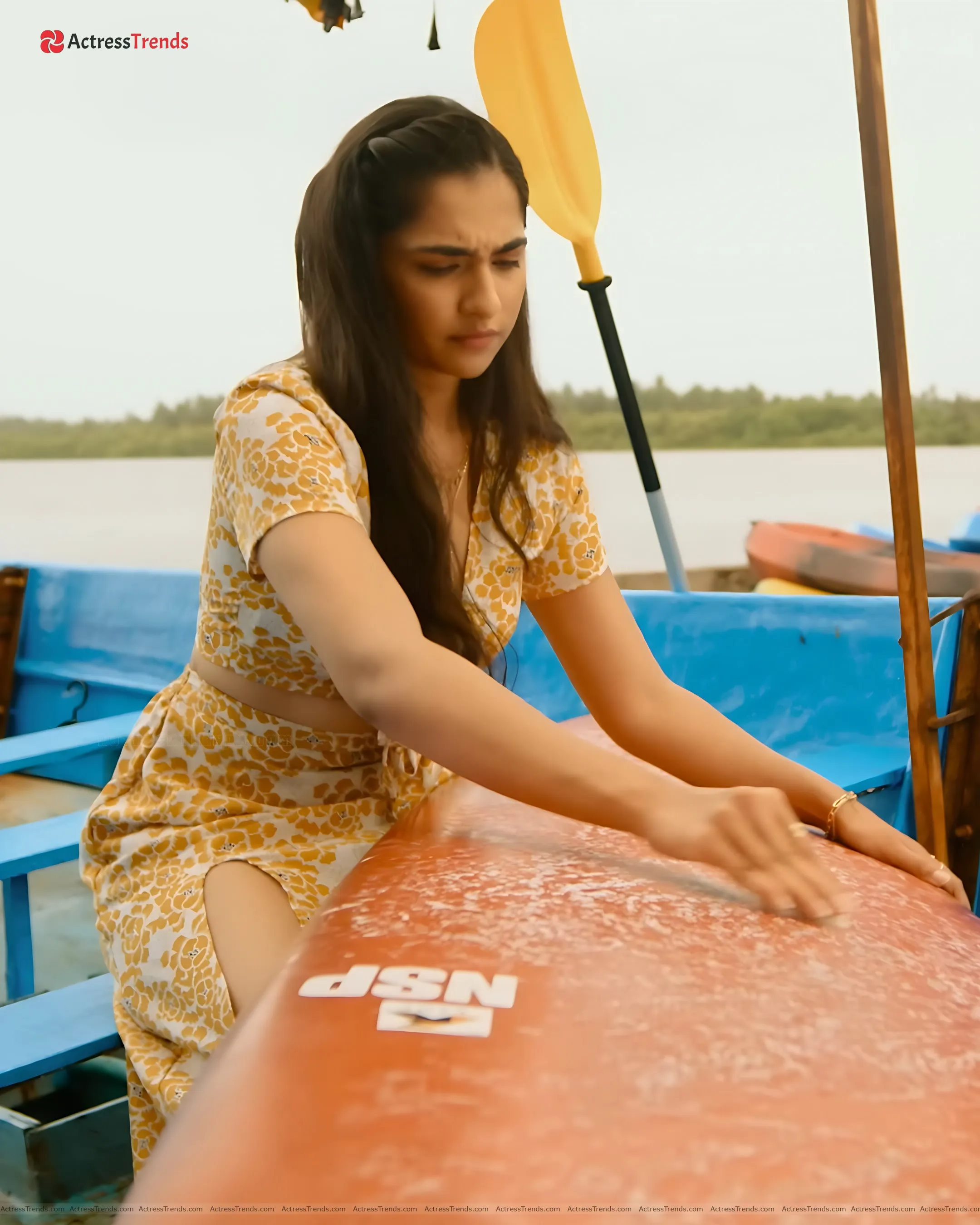 Rukmini Vasanth Yellow Dress Curvy NinnanuNodia Song Stills Beach