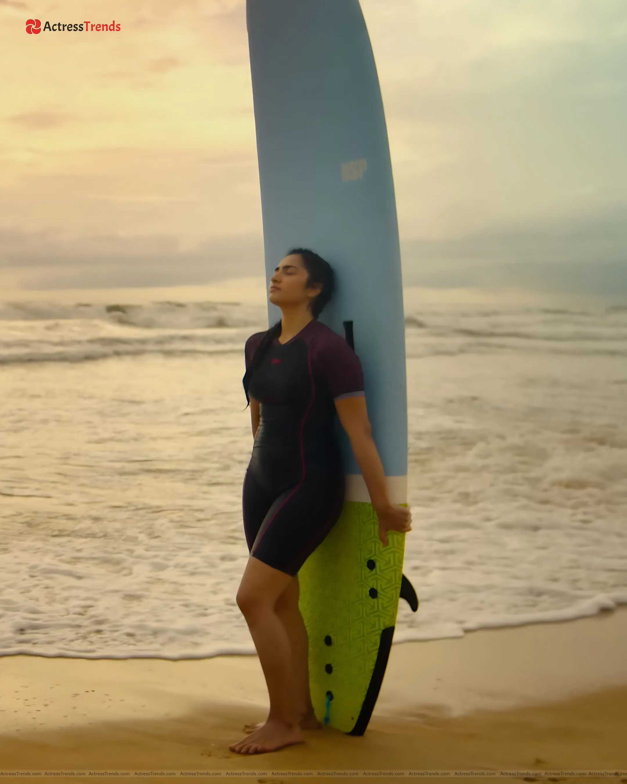 Rukmini Vasanth Beautiful Face Wet Beach Curvy