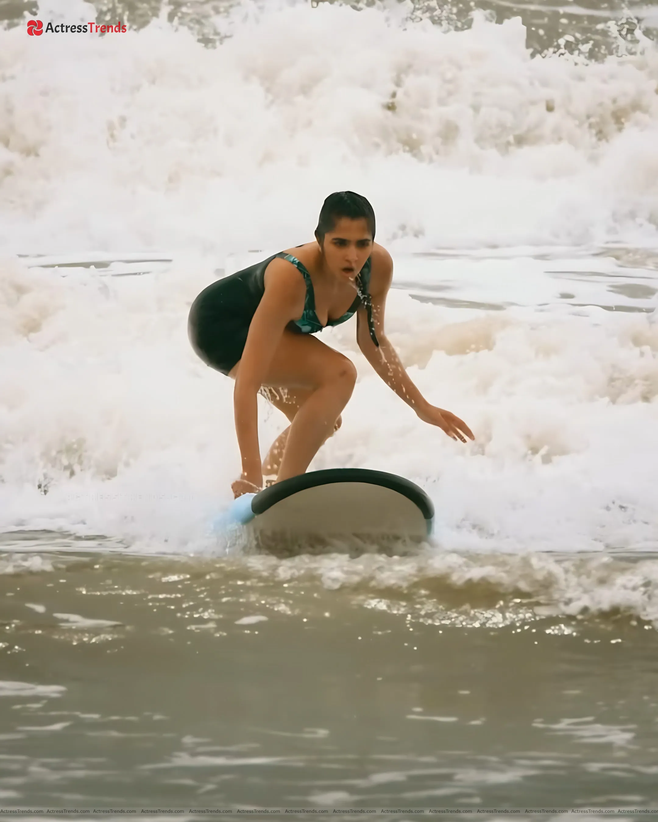 Rukmini Vasanth Yellow Dress Back Pose Beach Jeans