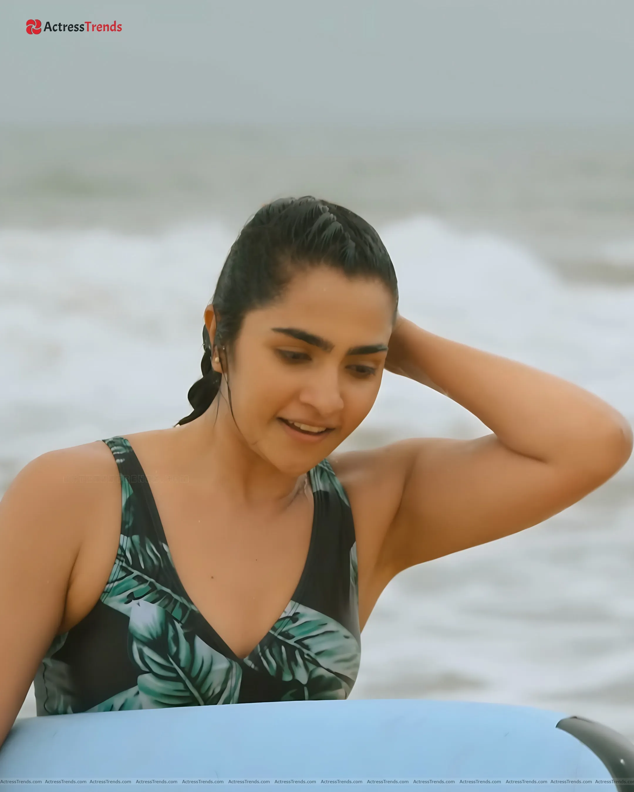 Rukmini Vasanth Yellow Dress Back Pose Backless Style Curvy