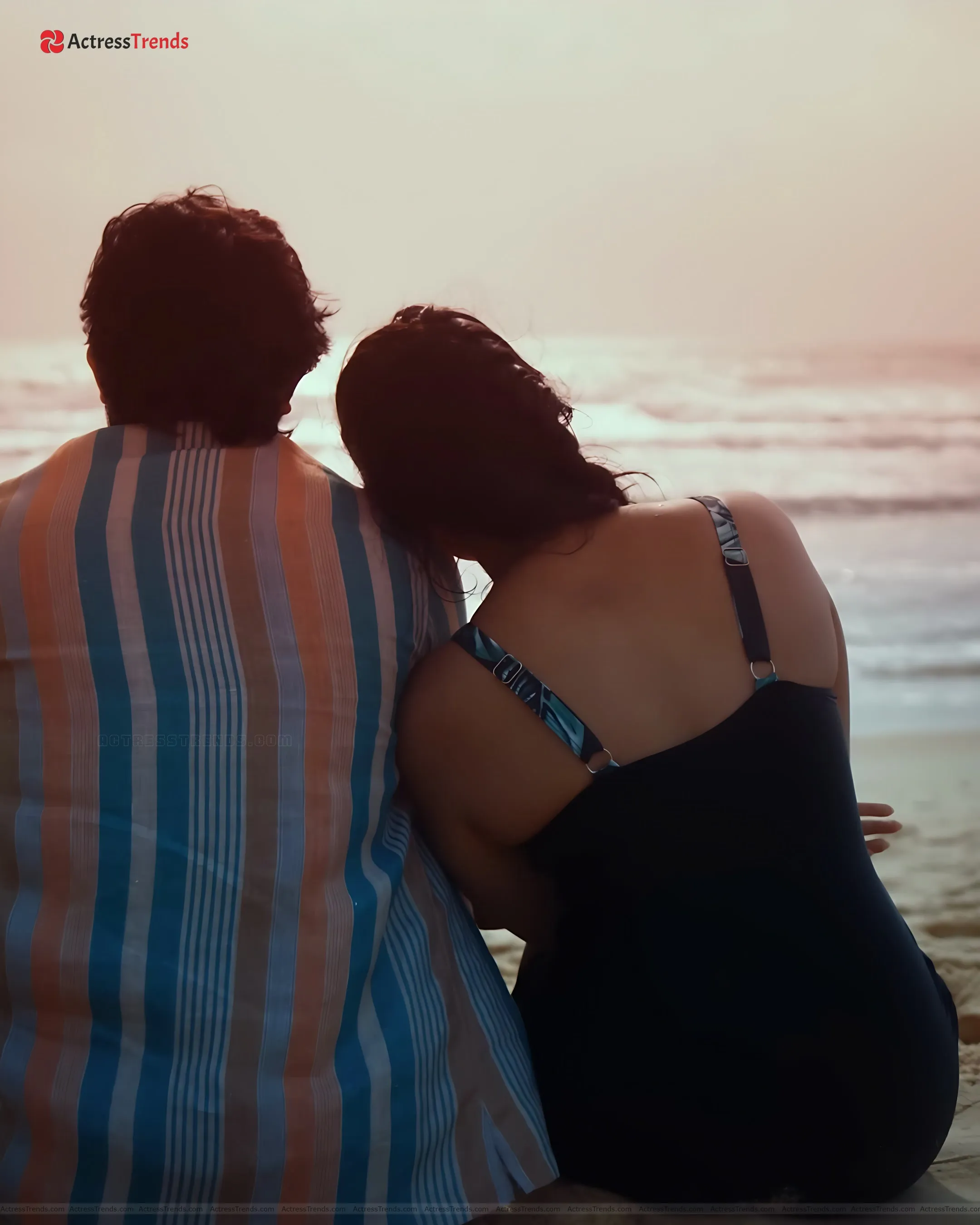 Rukmini Vasanth Yellow Dress NinnanuNodia Song Stills Back Pose Beach