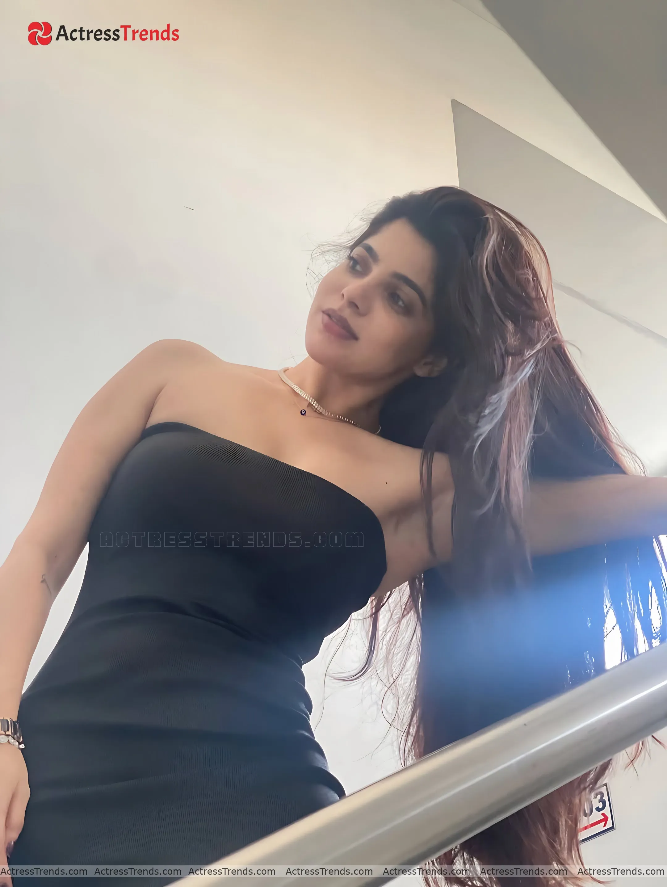 Divya Bharathi Black Dress Cleav Pose Curvy Tight Fitting