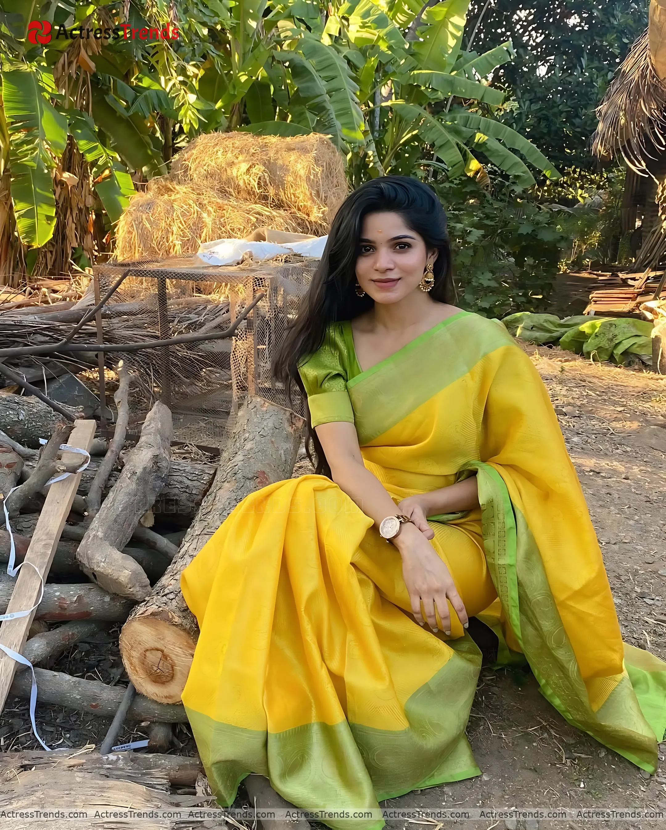 Divya Bharathi Saree Photoshoot Stunning Photo Sensual Portrait