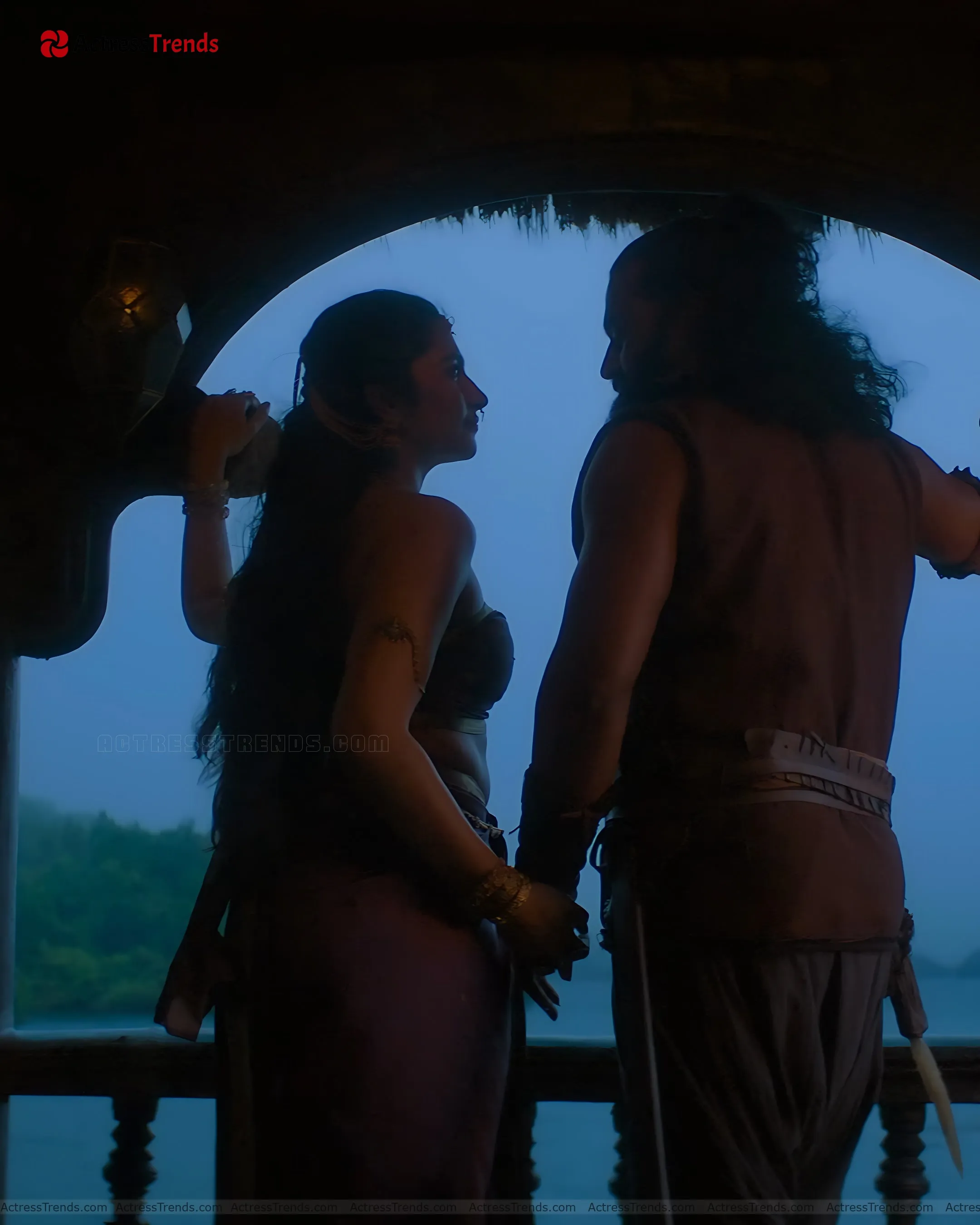 Rukmini Vasanth Green Saree Glamorous Actress Backless Style Saree Photoshoot