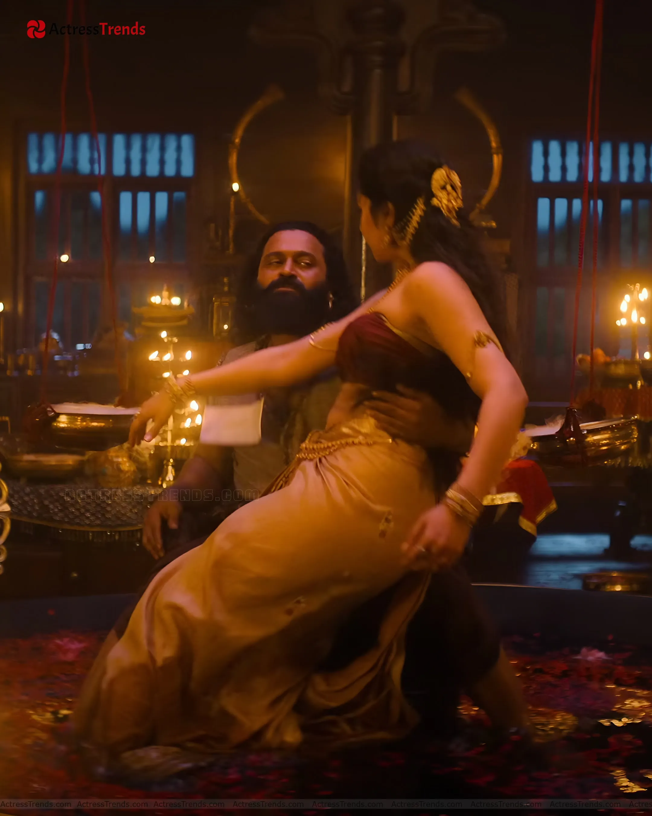 Rukmini Vasanth Green Saree Red Dress Stunning Photo Celebrity Fashion Shoot