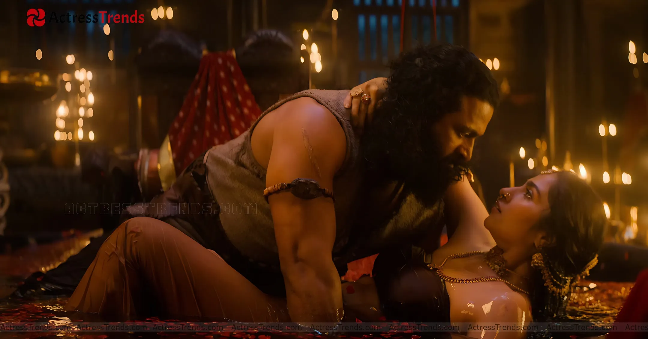 Rukmini Vasanth Green Saree Stunning Photo Cute Kantara Movie Rukmini HD Photos Stills