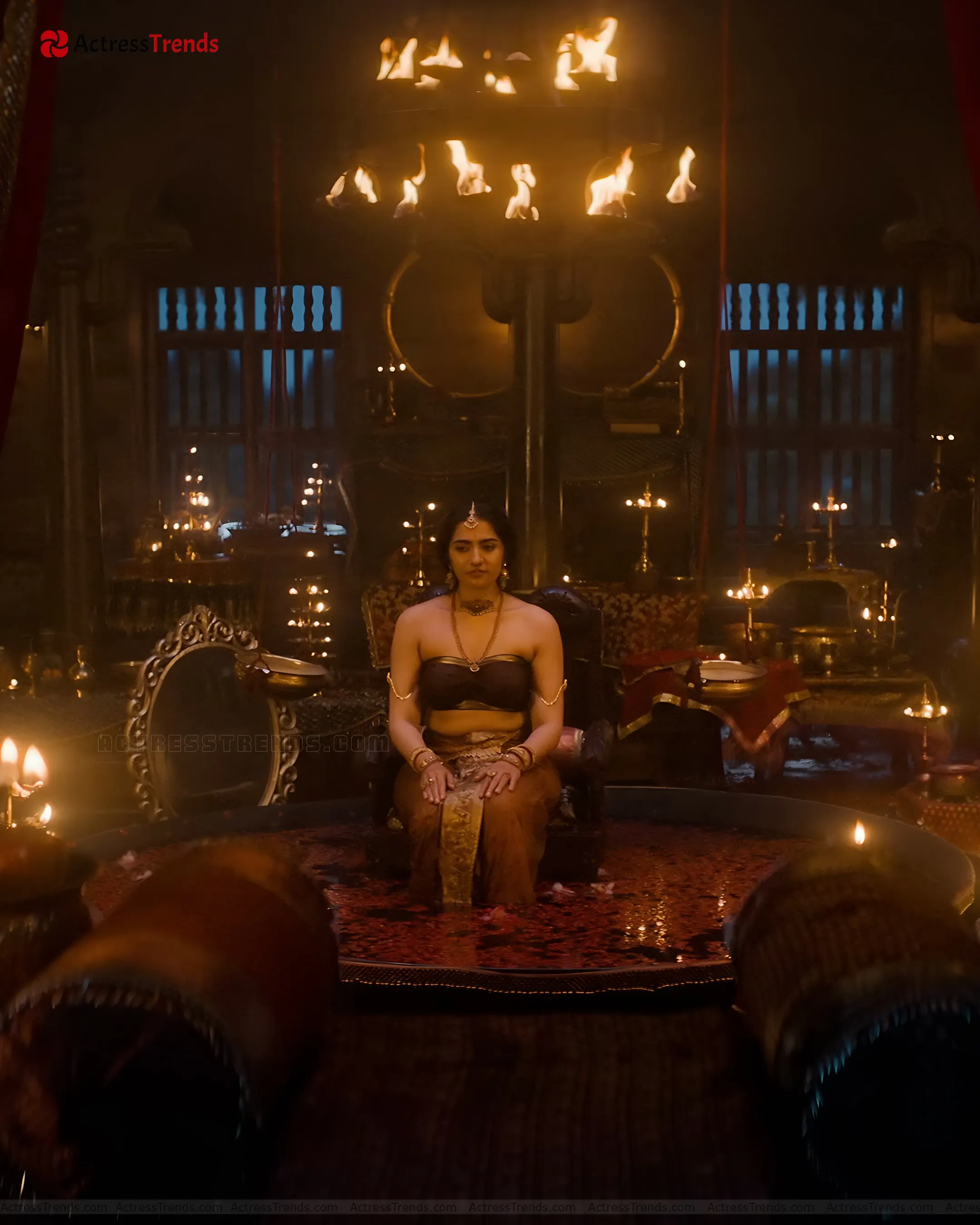 Rukmini Vasanth Green Saree Saree Photoshoot Stunning Photo Glamorous Actress