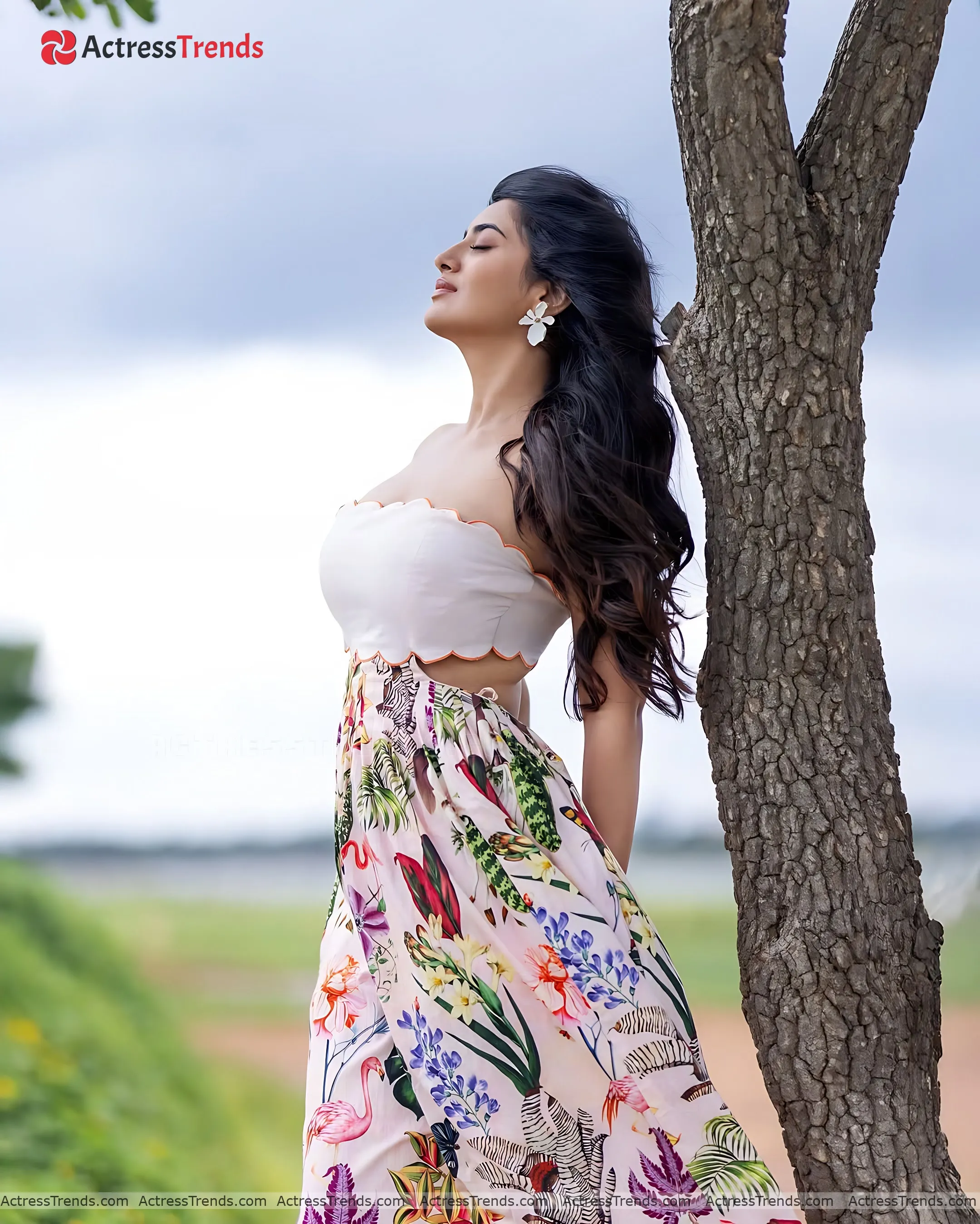 Rashi Singh Pink Dress Saree Photoshoot