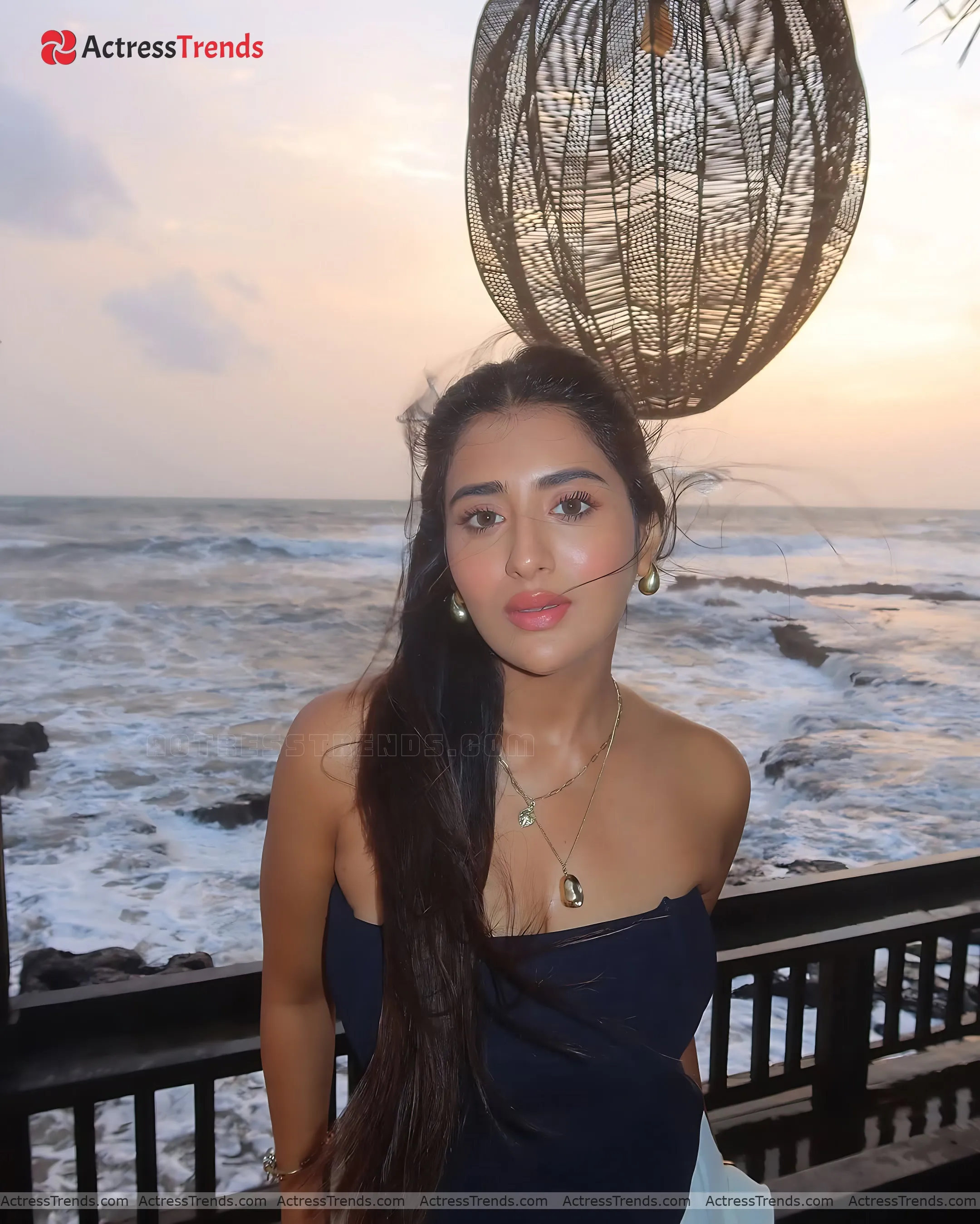 Rashi Singh Black Dress Beach Sensual Portrait Stunning Photo