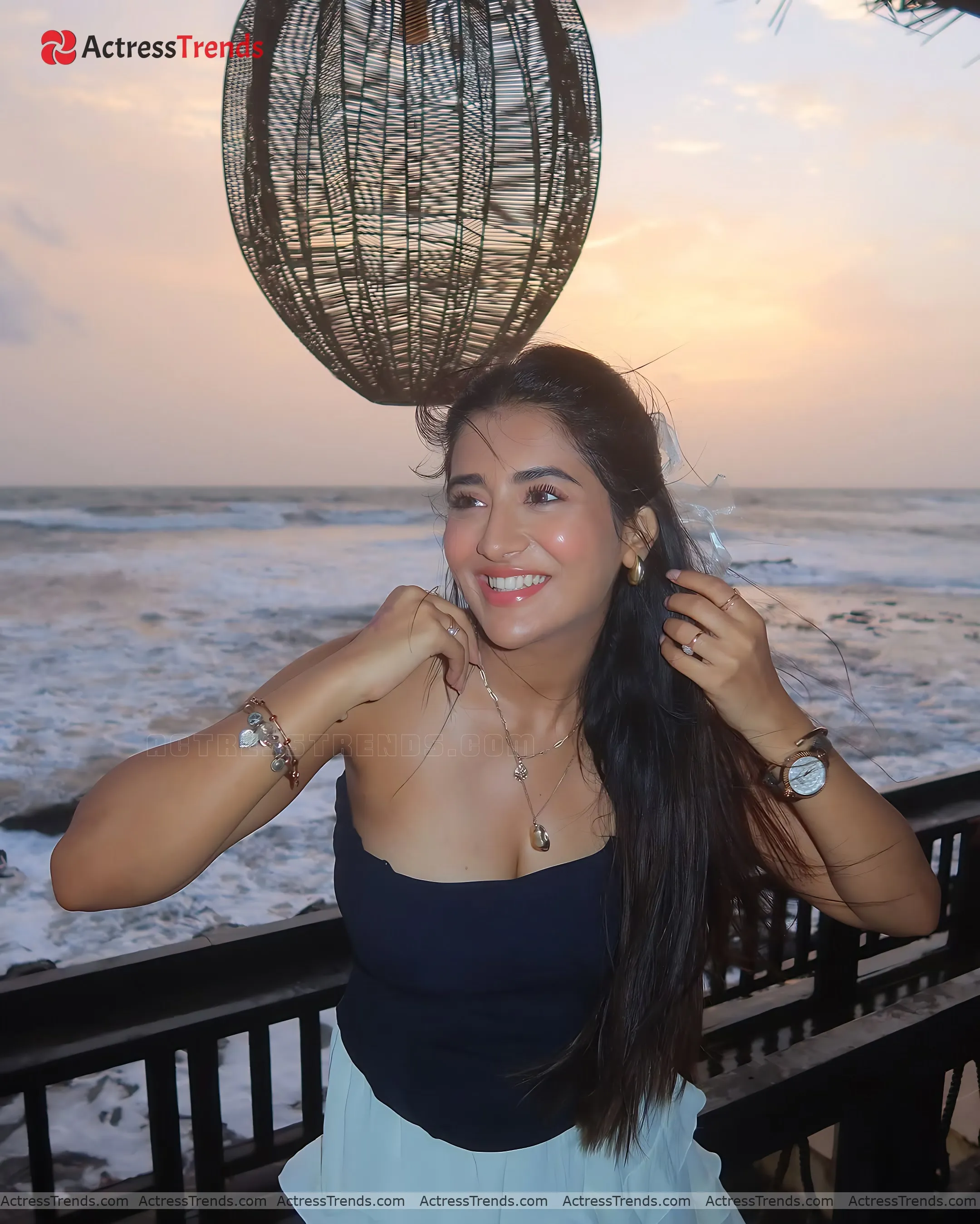 Rashi Singh Black Dress Cleav Pose Sensual Portrait