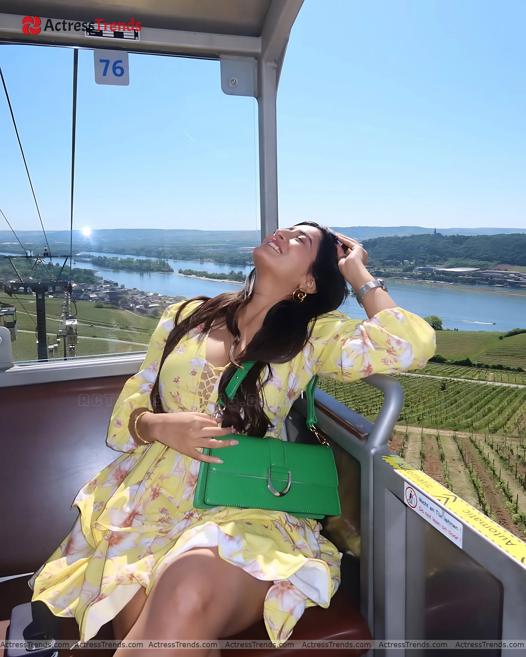 Rashi Singh Yellow Dress Tight Fitting Backless Blouse Style