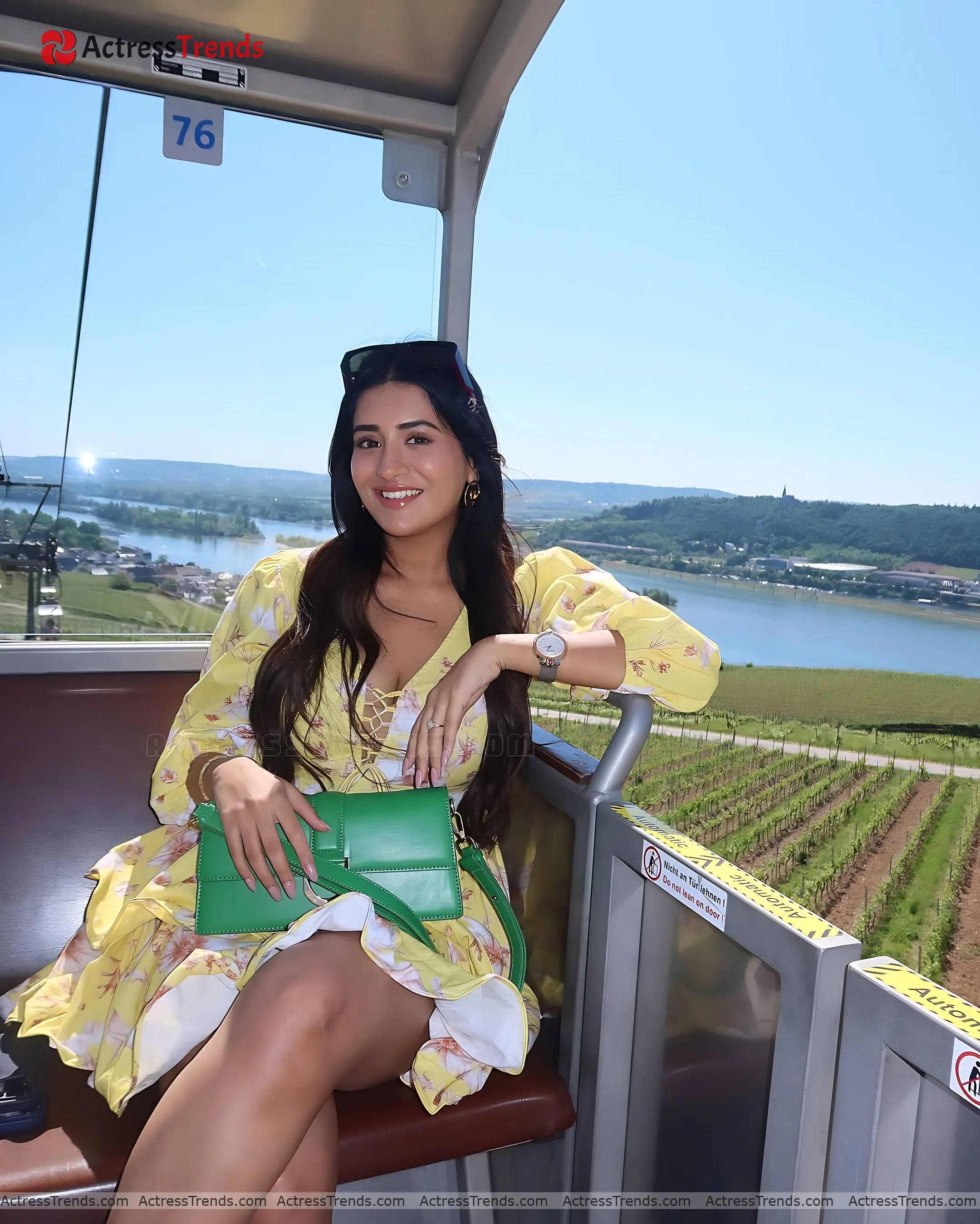 Rashi Singh Yellow Dress Curvy Cleav Pose Tight Fitting