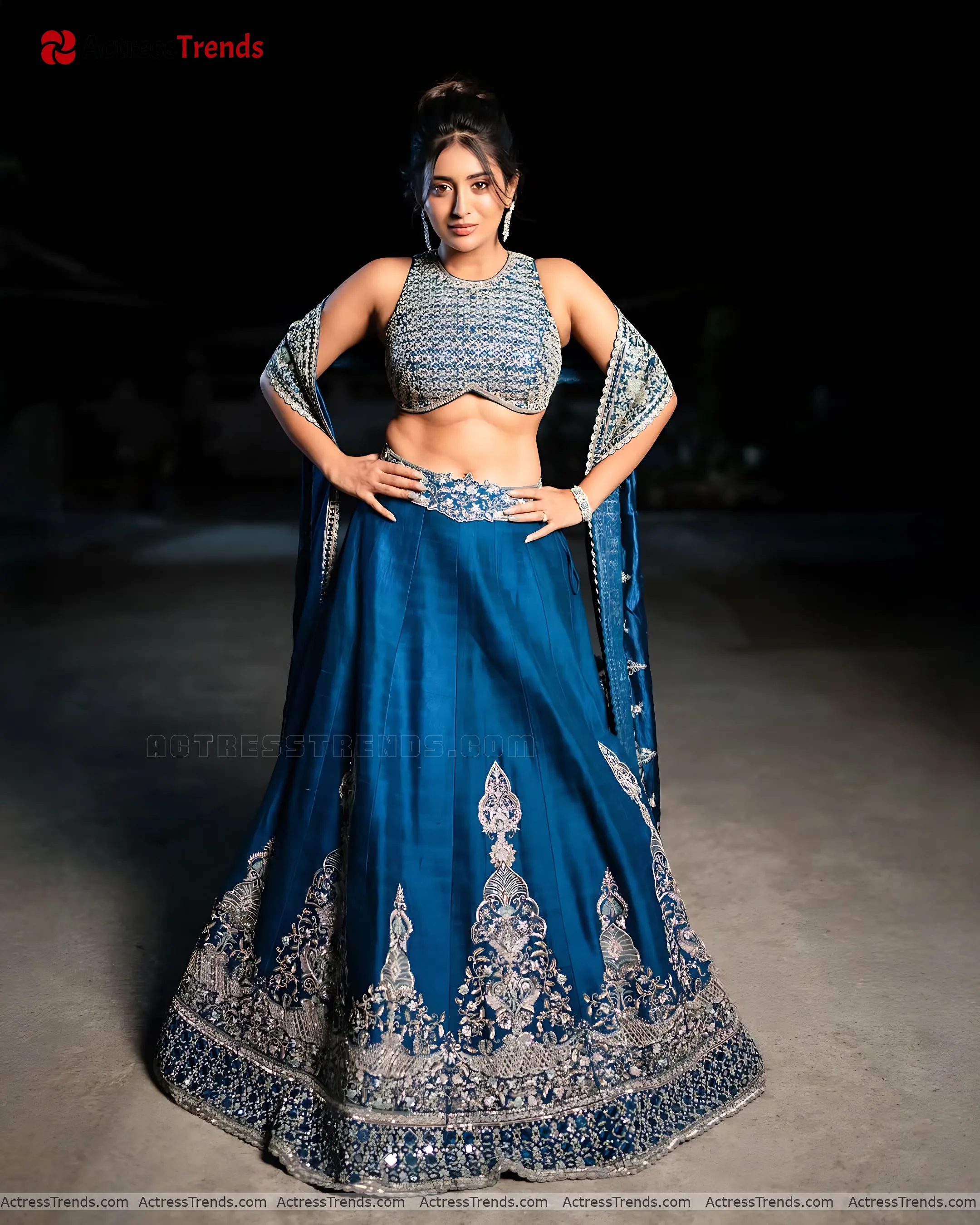 Rashi Singh Blue Dress Tight Fitting Beautiful Face Cutest Actress