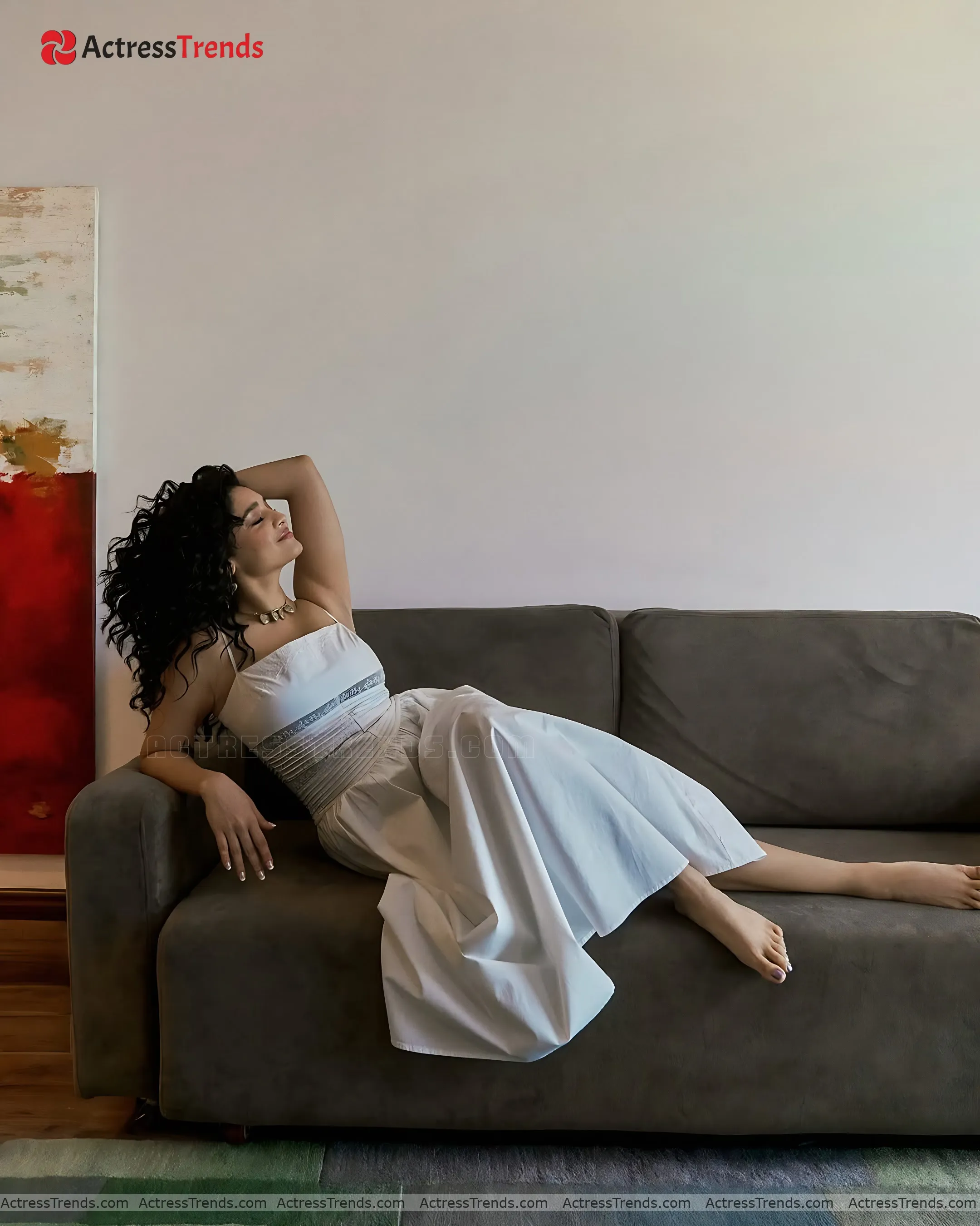 Ritika Singh White Dress Beautiful Face Back Pose Cleav Pose