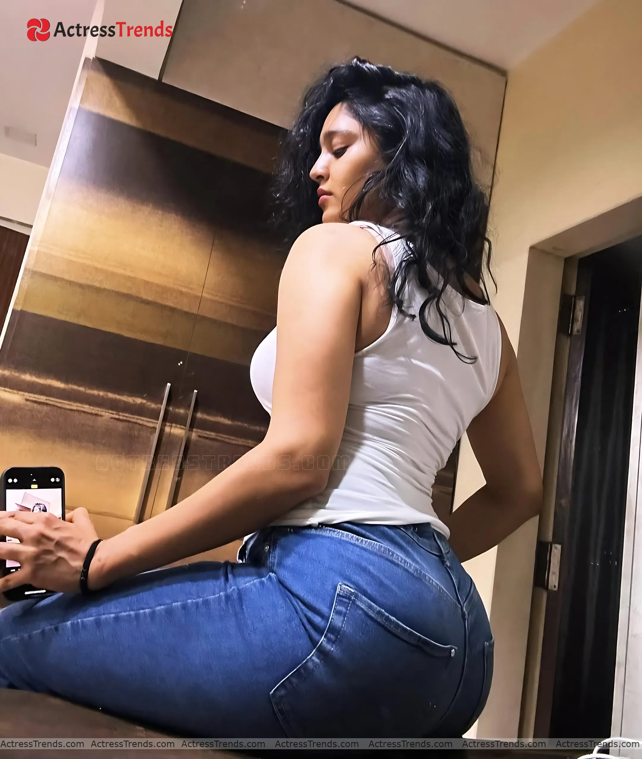 Ritika Singh Back Pose Tight Fitting Back Pose Sensual Portrait