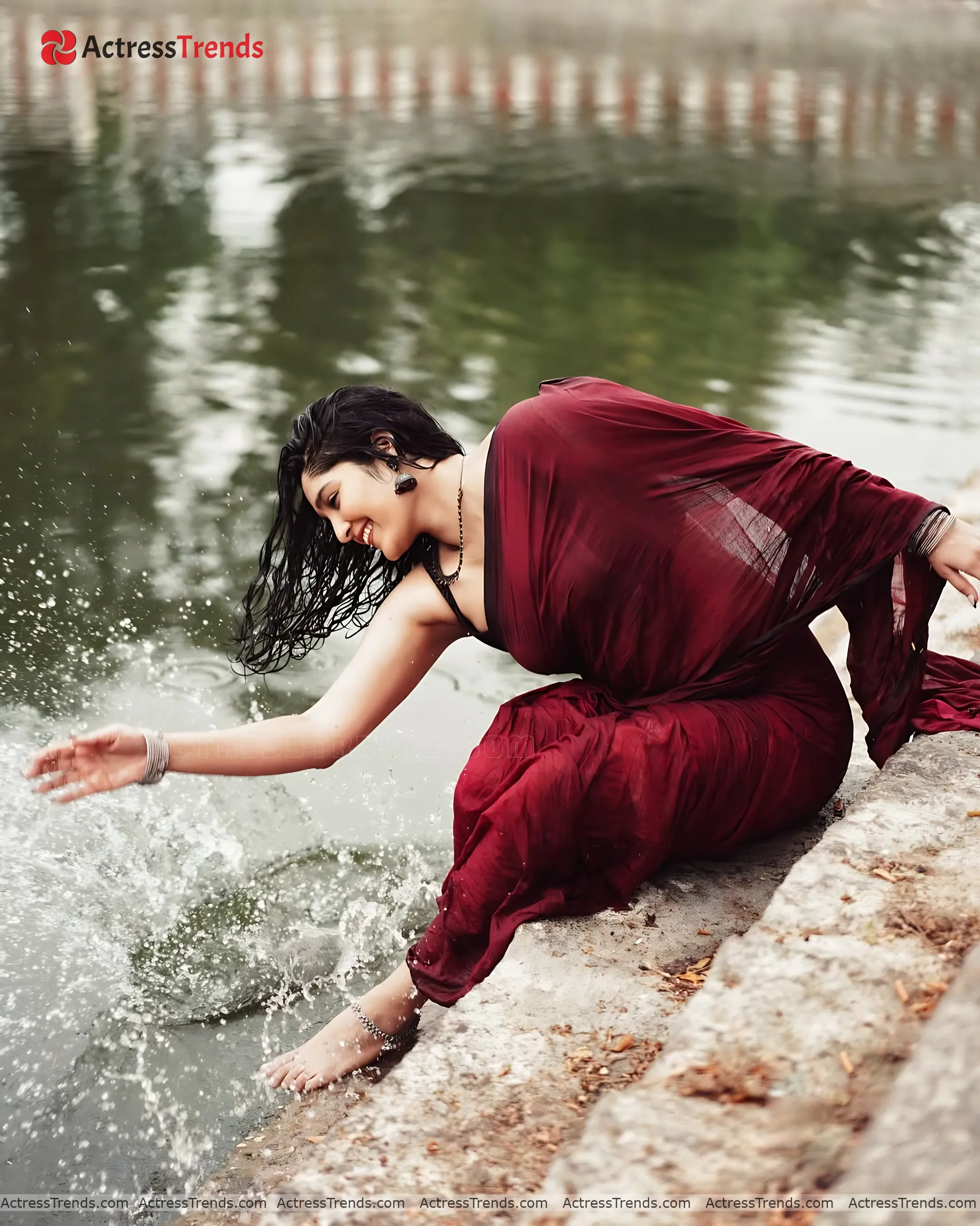 Ritika Singh Cute Bold Saree Style Saree Photoshoot