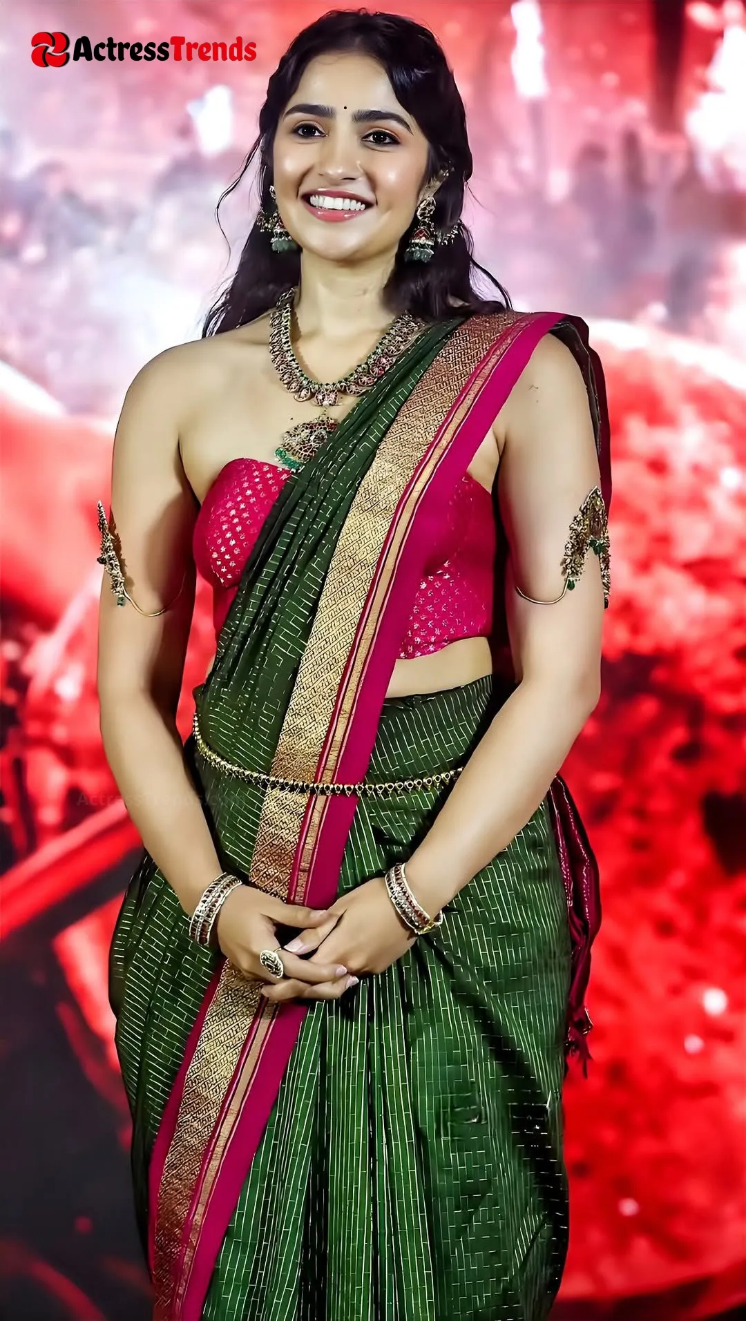 Rukmini Vasanth Grey Saree Celebrity Fashion Shoot Saree Photoshoot Cutest Actress