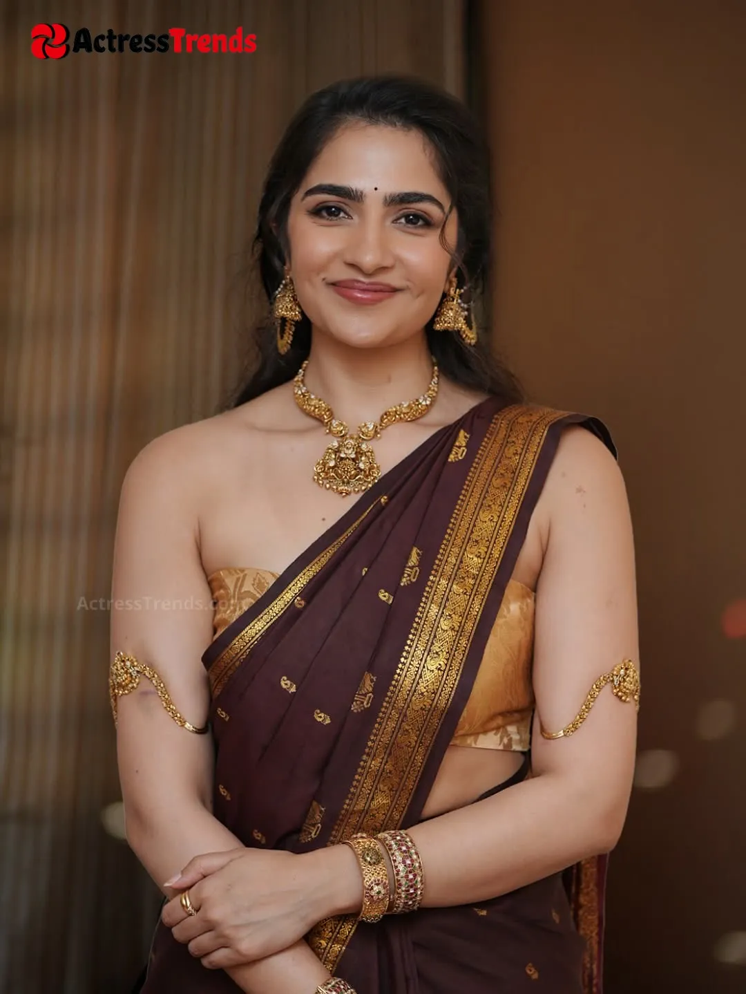 Rukmini Vasanth Cute Cutest Actress Beautiful Face Saree Photoshoot