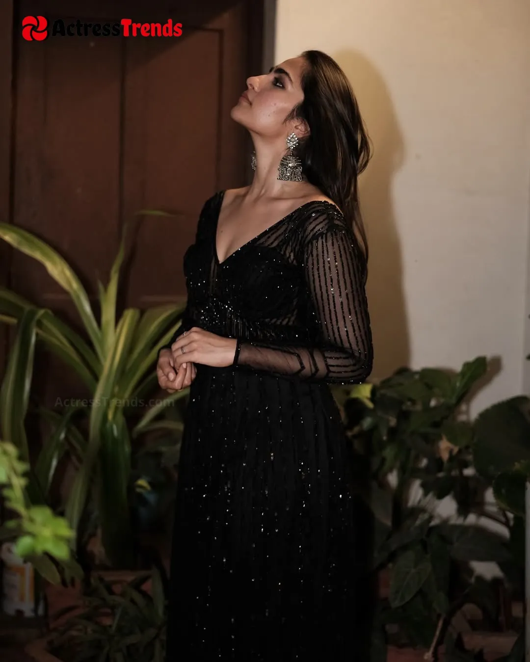 Rukmini Vasanth Black Dress Beautiful Face Smoky Eyes