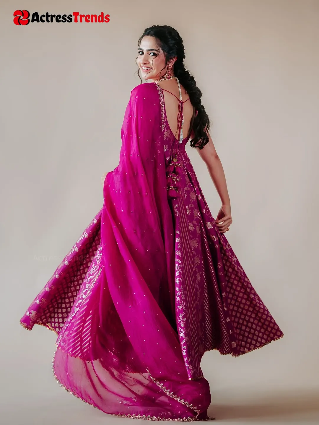 Rukmini Vasanth Backless Style Beautiful Face Cute