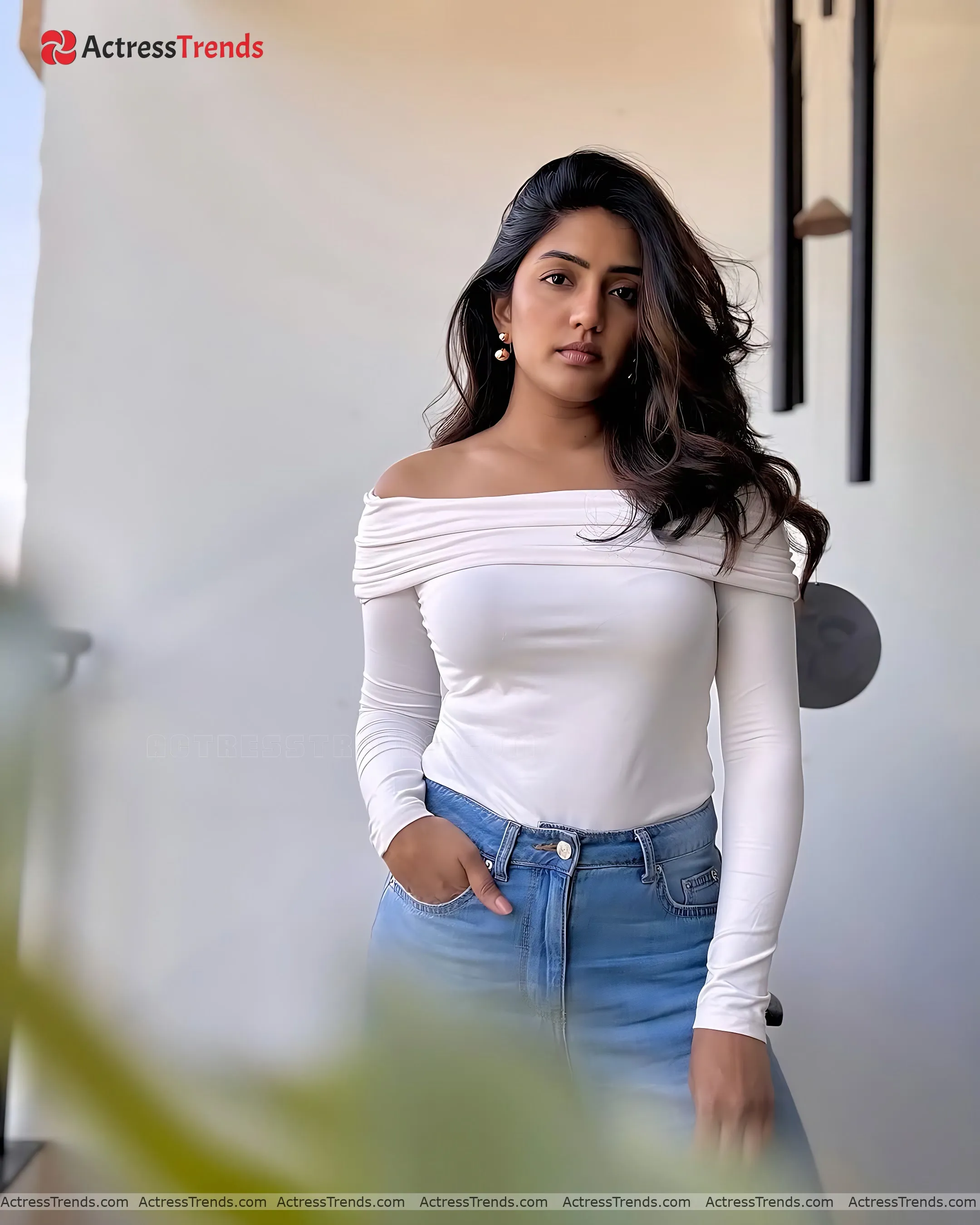 Eesha Rebba White Dress Celebrity Fashion Shoot Tight Fitting Curvy