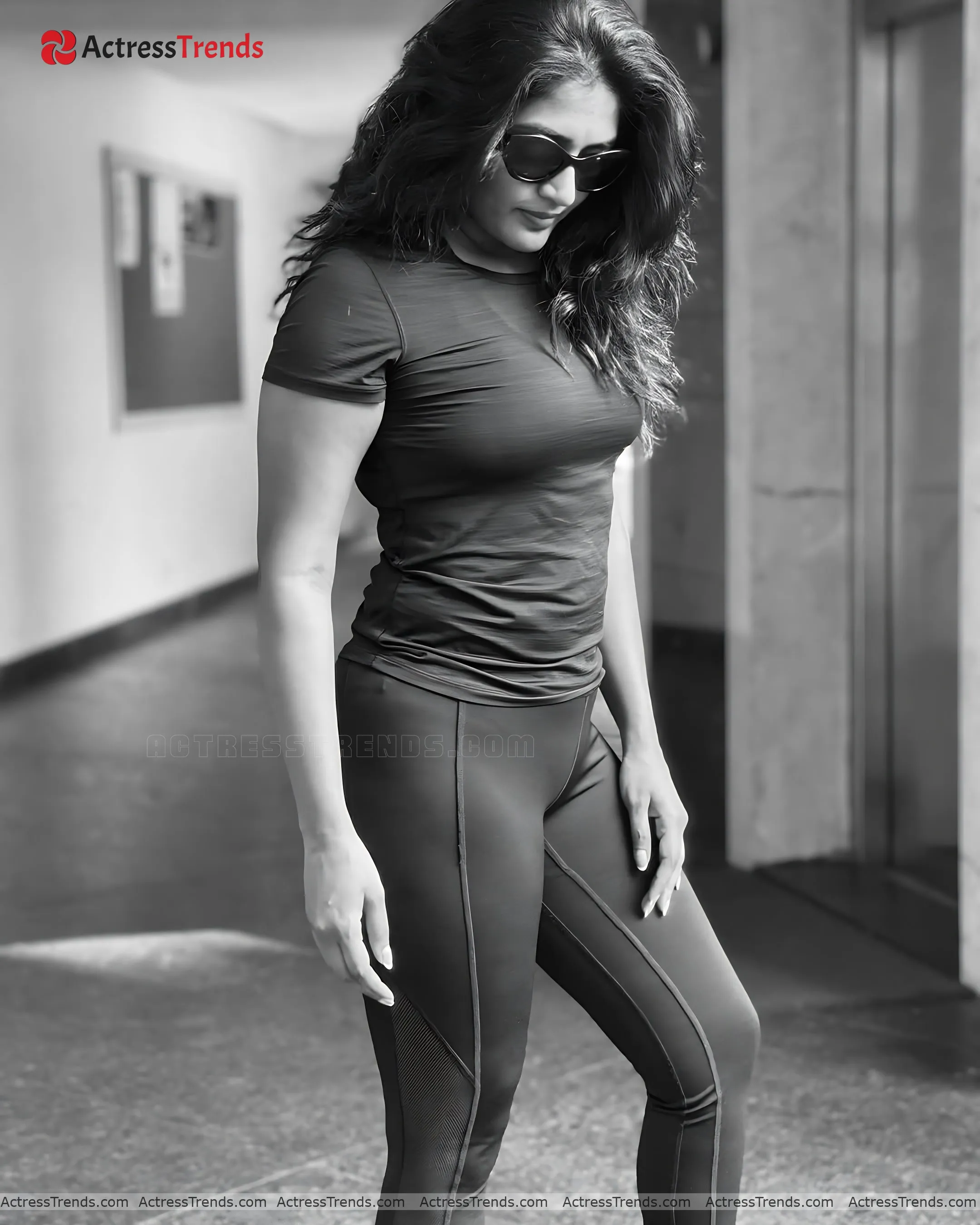 Eesha Rebba Back Pose Sensual Portrait Gym Style