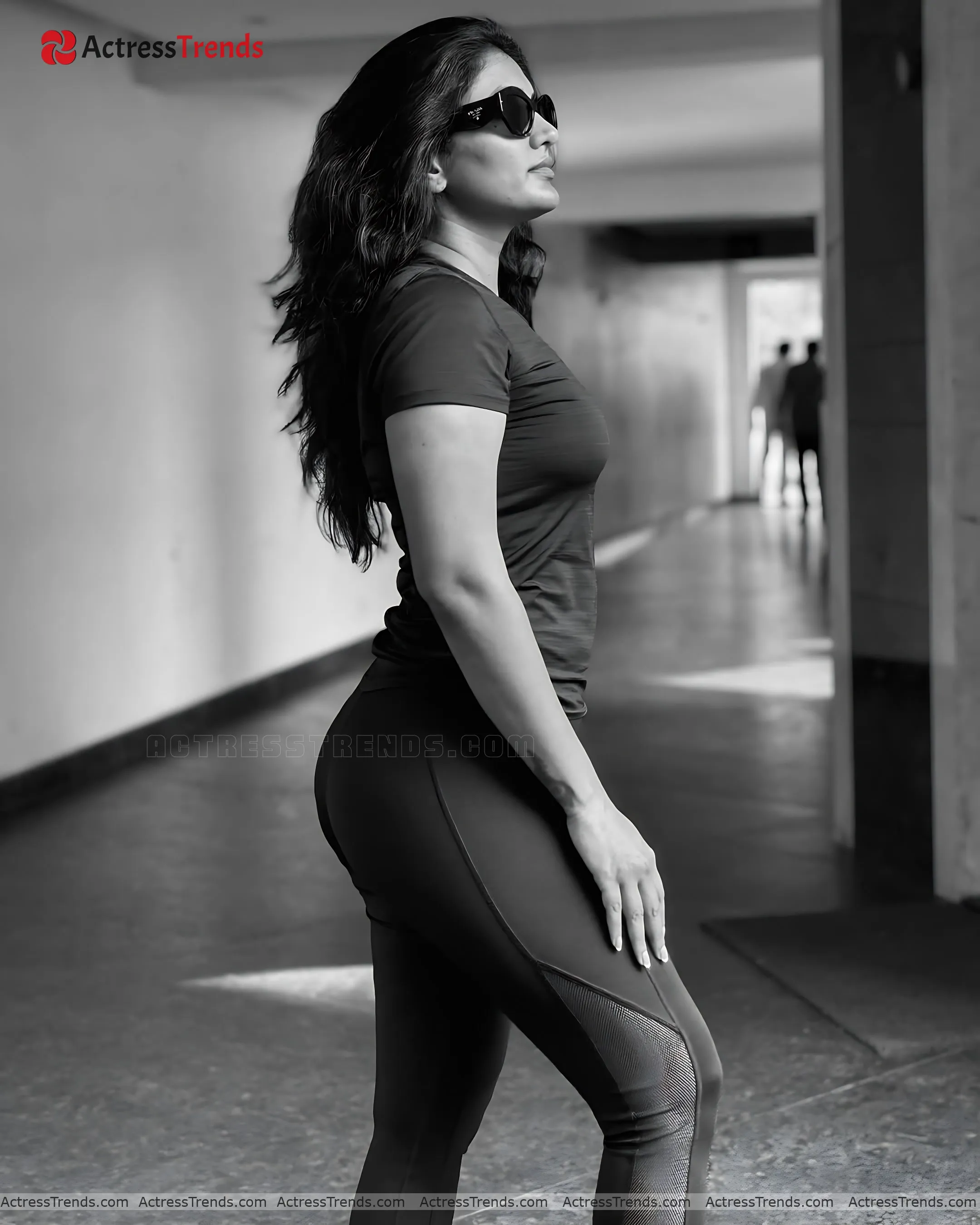 Eesha Rebba Curvy Gym Style Back Pose